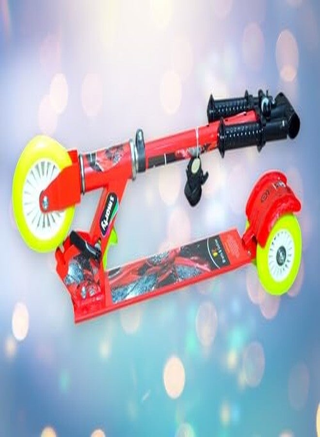 SPEEDFOX Street Rider Metal Kick Scooter for Kids of Ages 6-13 Years | 2 Wheel Scooter, Foldable Design, 3 Adjustable Height Option with Rear Braking | Max User Weight 50kg (Smarty) (Red) - Image 2